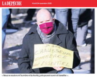 Manifestation des commerçants devant la Préfecture de Tarbes